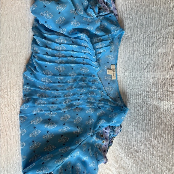 Style & Co. Light Blue Patterned Blouse - Picture 8 of 9